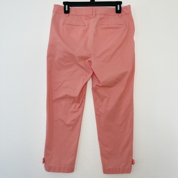 Talbots perfect slim legs pink crop pants size 8 - Picture 7 of 10